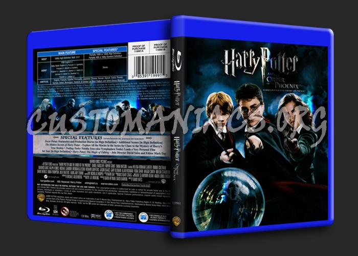 Harry Potter and the Order of the Phoenix blu-ray cover