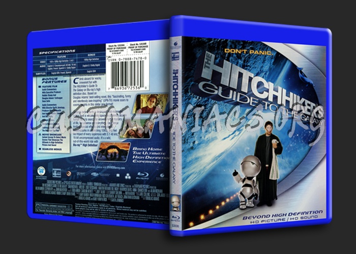 The Hitchhiker's Guide to the Galaxy blu-ray cover