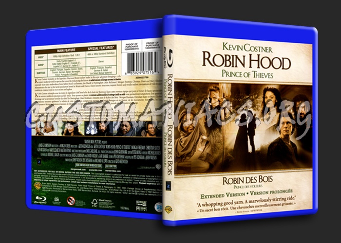 Robin Hood: Prince of Thieves blu-ray cover
