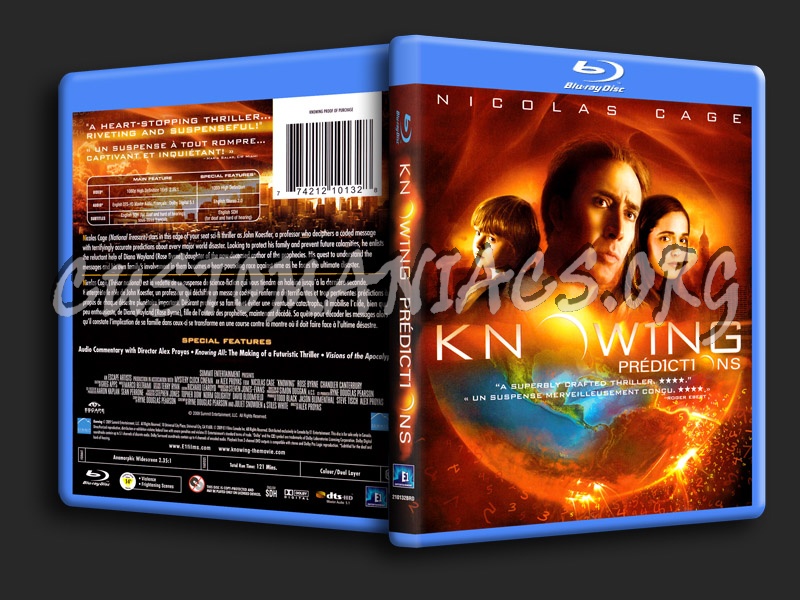 Knowing blu-ray cover