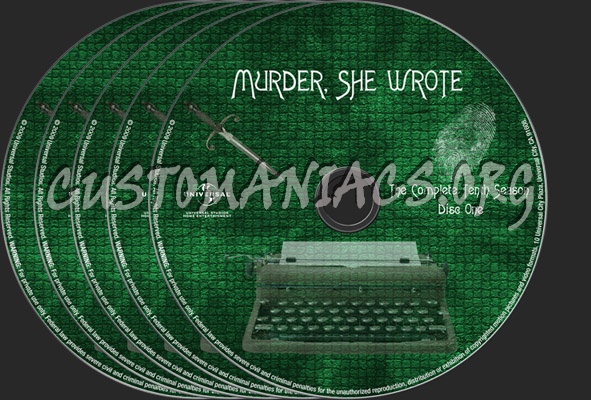 Murder She Wrote Season 10 dvd label