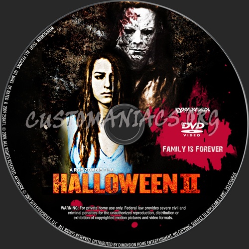 Halloween II dvd label