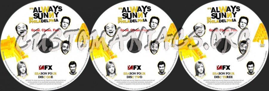 It's Always Sunny in Philadelphia Season 4 dvd label