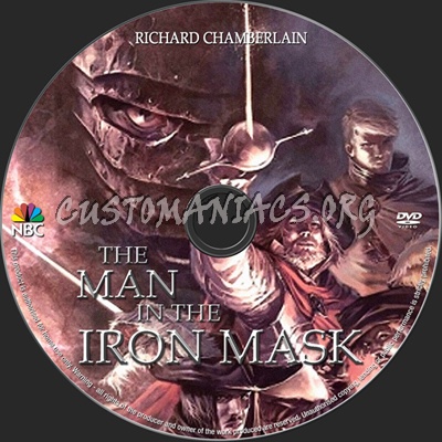 The Man In the Iron Mask dvd label