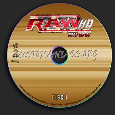 2009 - Raw 23_06_09 dvd label
