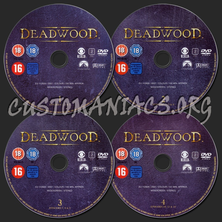Deadwood Season 3 dvd label
