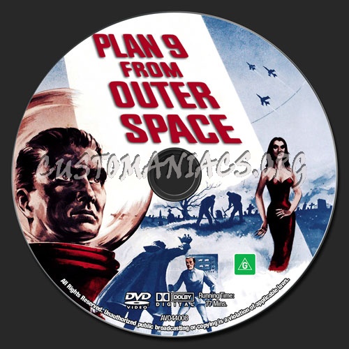 Plan 9 From Outer Space dvd label