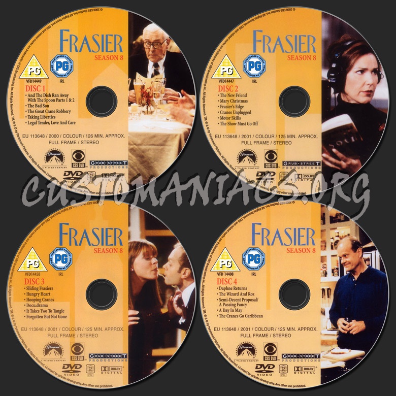 Frasier Season 8 dvd label