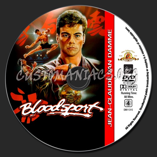 Van Damme Collection - Bloodsport dvd label