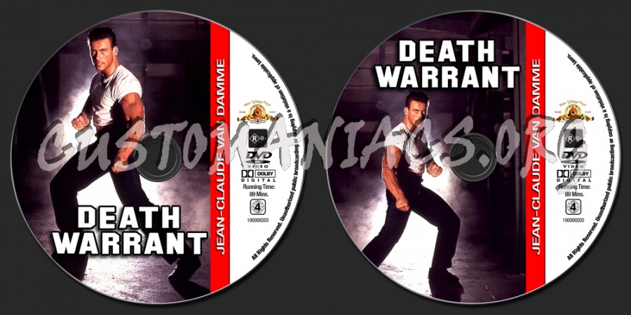 Van Damme Collection - Death Warrant dvd label