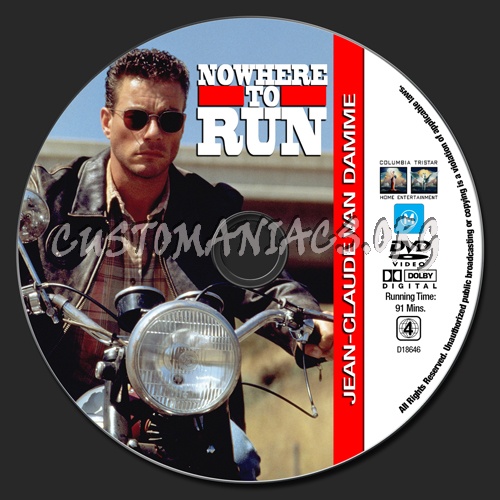 Van Damme Collection - Nowhere To Run dvd label