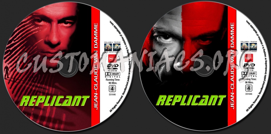Van Damme Collection - Replicant dvd label