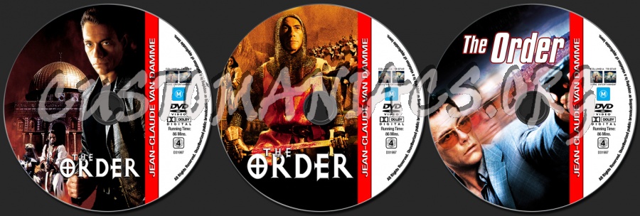 Van Damme Collection - The Order dvd label