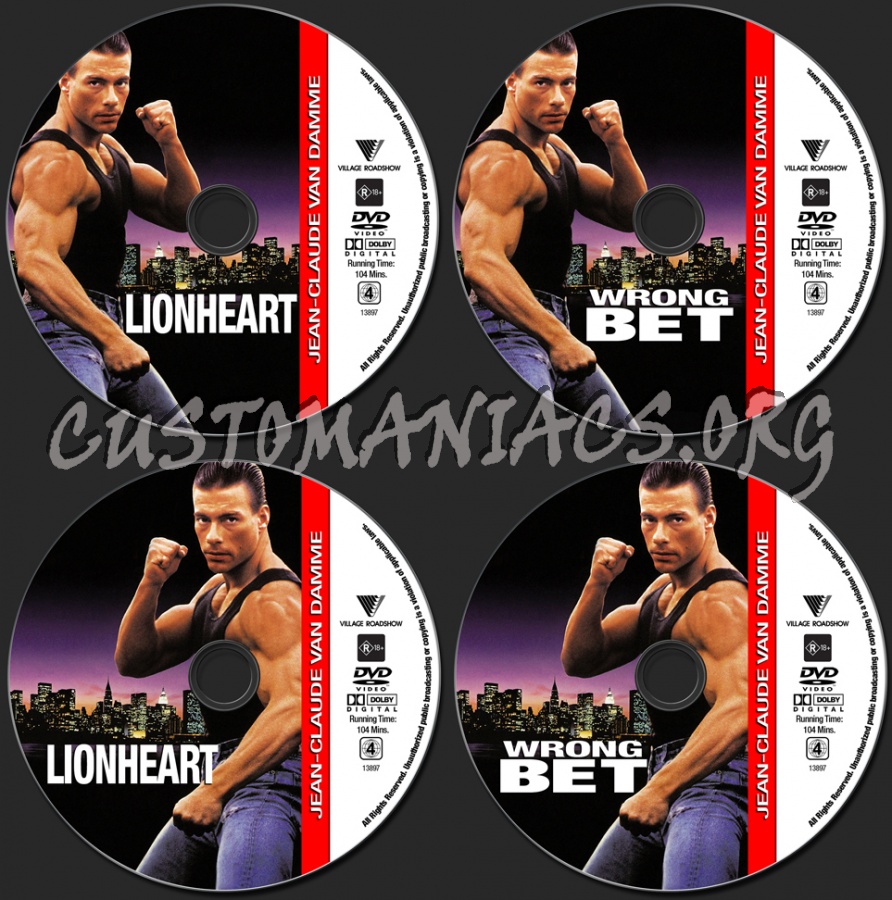 Van Damme Collection - Lionheart / Wrong Bet dvd label