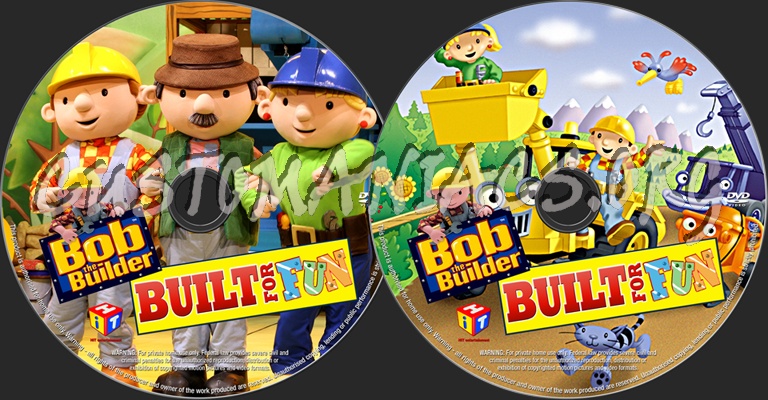 Bob The Builder Built for Fun dvd label