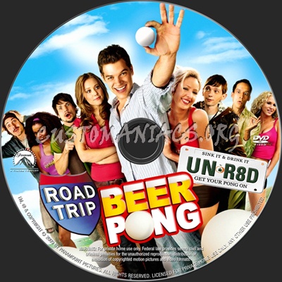 Road Trip Beer Pong Unrated dvd label
