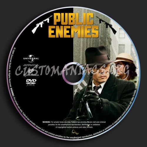 Public Enemies dvd label