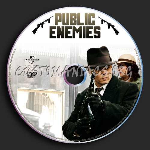 Public Enemies dvd label