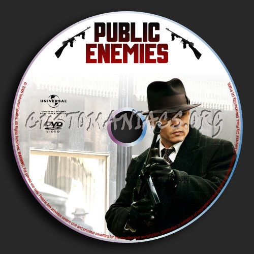 Public Enemies dvd label