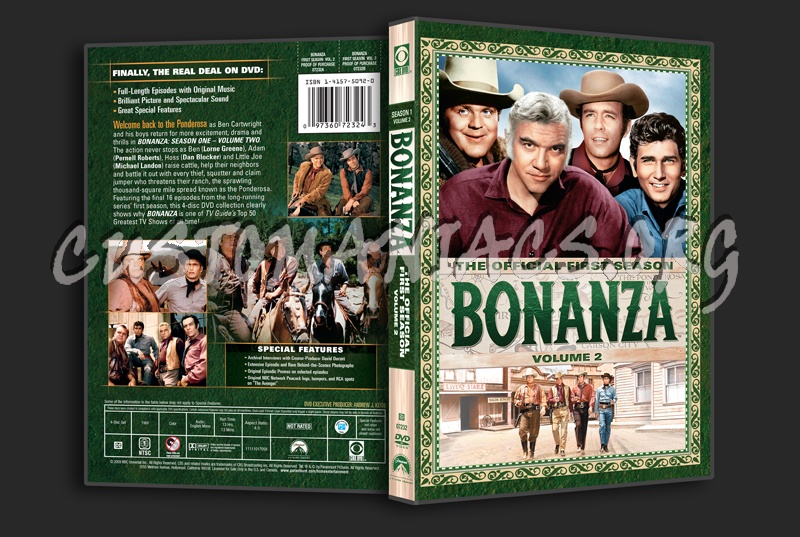 Bonanza Season 1 Volume 2 dvd cover