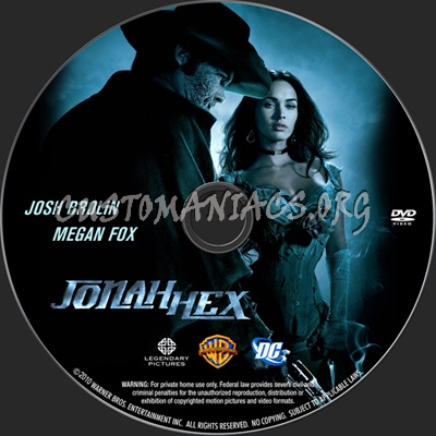 Jonah Hex dvd label