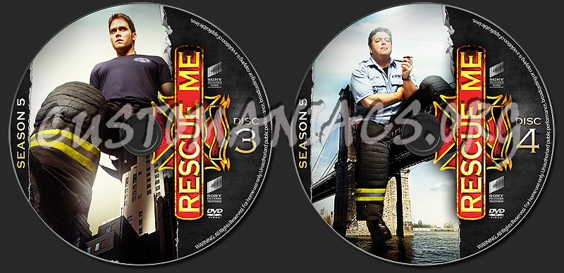 RESCUE ME - Season 5 dvd label