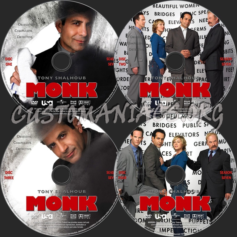 MONK Season 7 dvd label