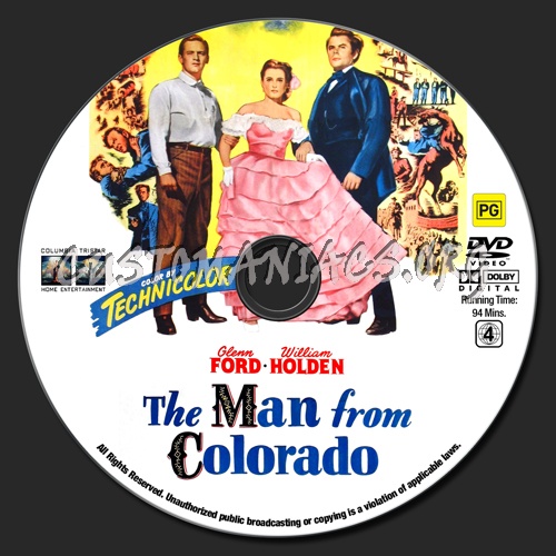 The Man From Colorado dvd label