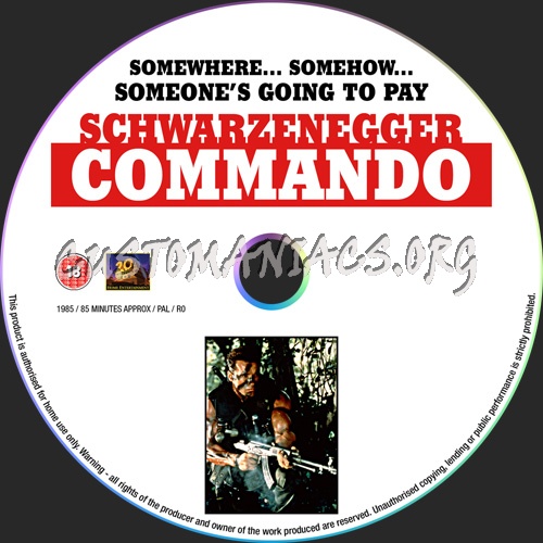 Commando dvd label