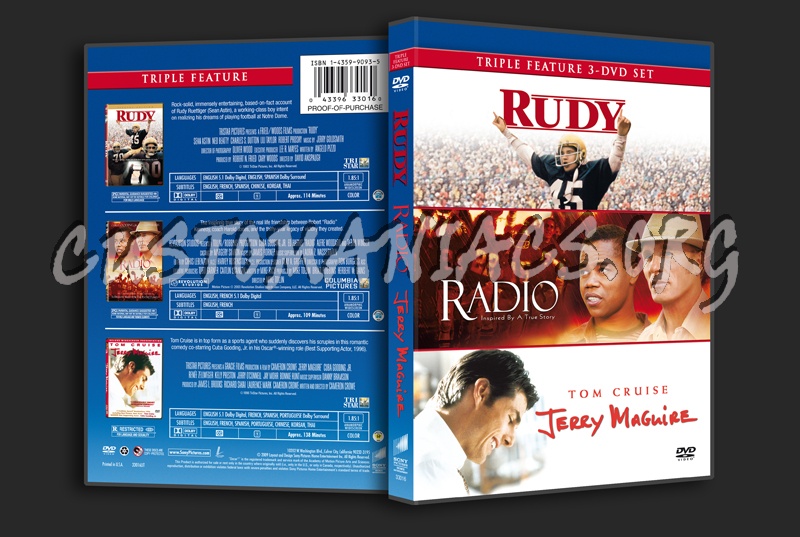 Rudy / Radio / Jerry Maguire dvd cover