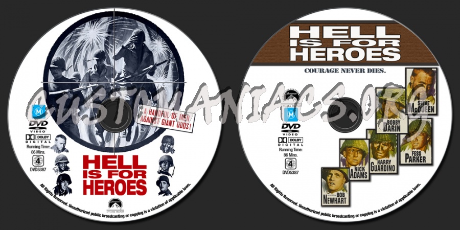 Hell Is For Heroes dvd label