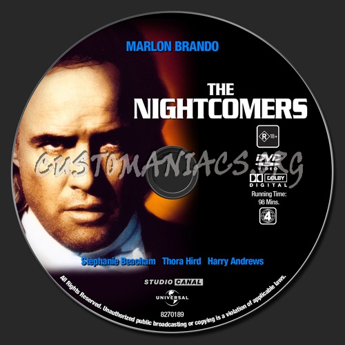 The Nightcomers dvd label