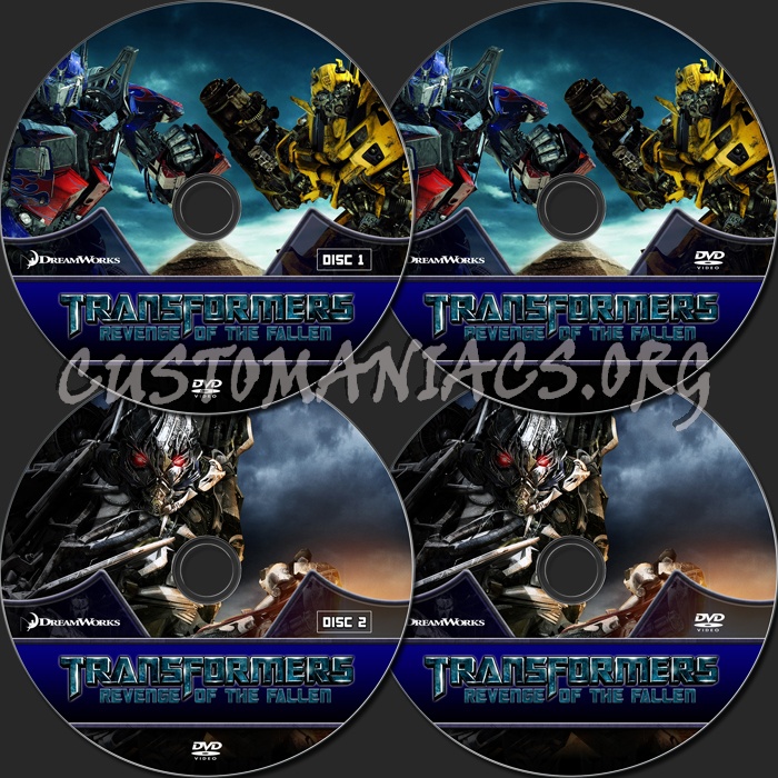 Transformers 2 - Revenge of the Fallen dvd label