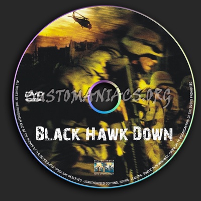 Black Hawk Down dvd label