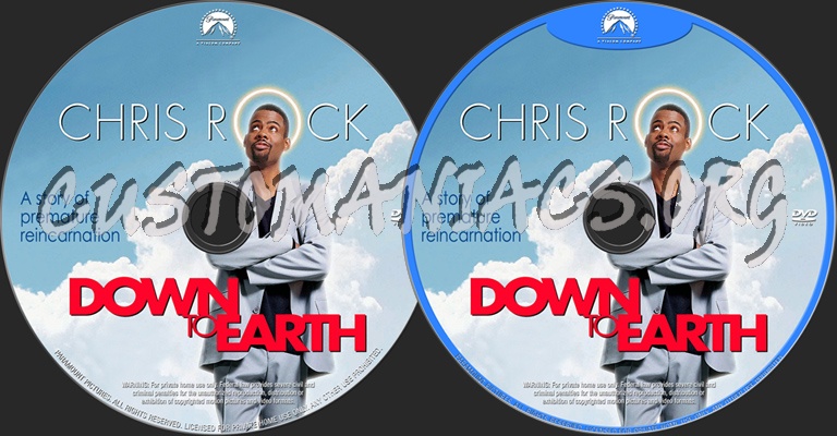 Down to Earth dvd label