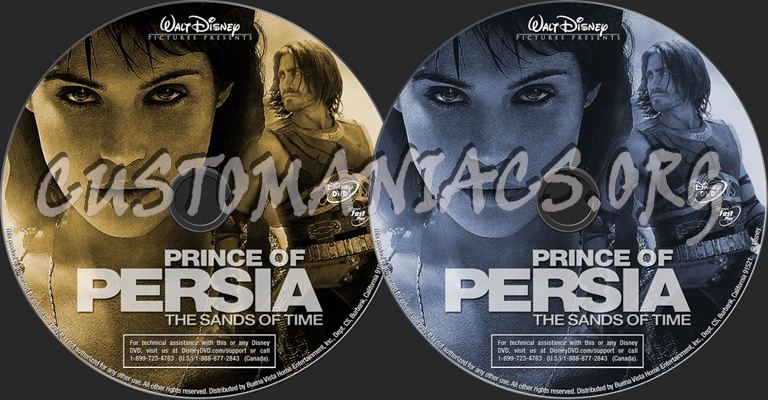 Prince of Persia The Sands of Time dvd label