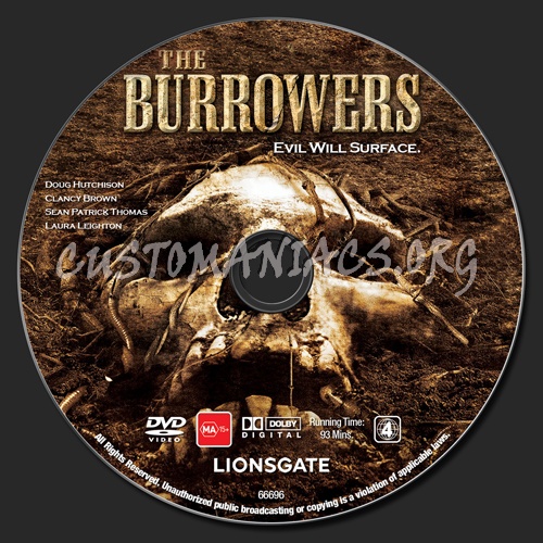 The Burrowers dvd label