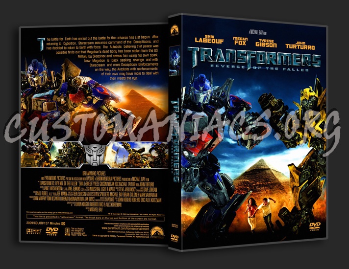 Transformers: Revenge of the Fallen dvd cover