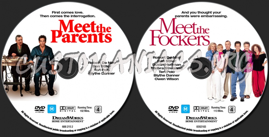 Meet The Parents / Meet The Fockers dvd label