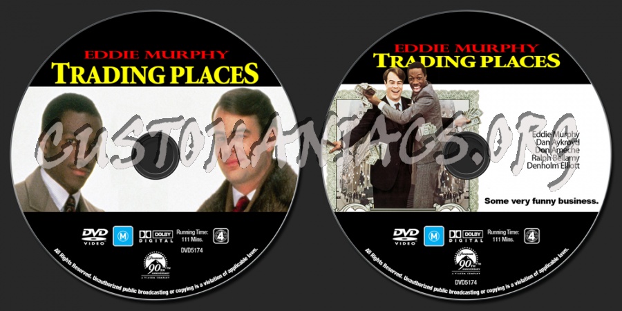 Eddie Murphy Collection - Trading Places dvd label