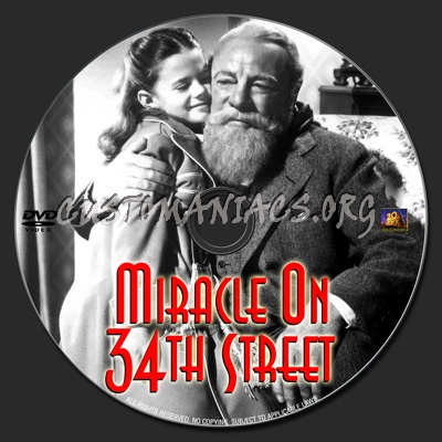 Miracle On 34th Street dvd label