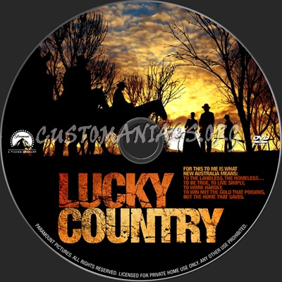 Lucky Country dvd label