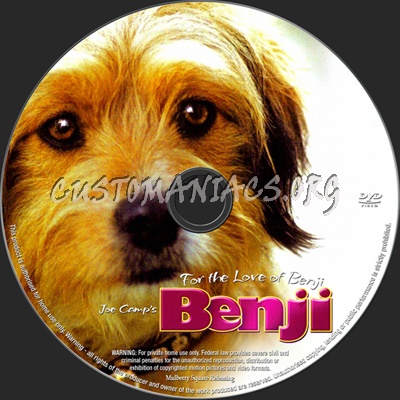 For the Love of Benji dvd label
