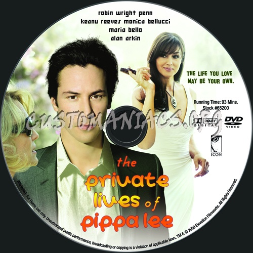 The Private Lives of Pippa Lee dvd label