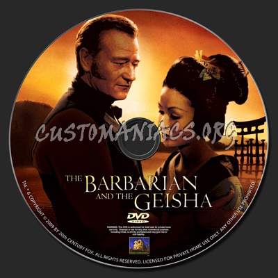 The Barbarian And The Geisha dvd label
