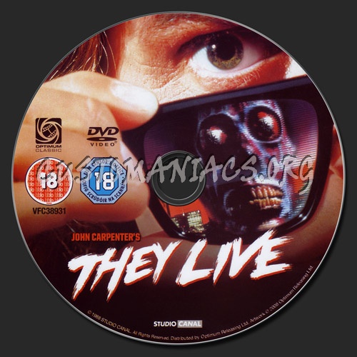 They Live dvd label