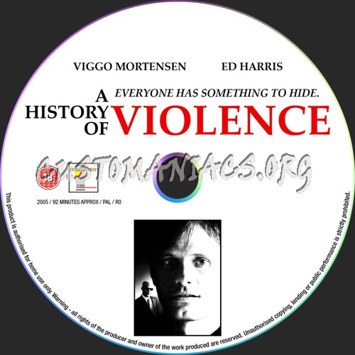 A History Of Violence dvd label