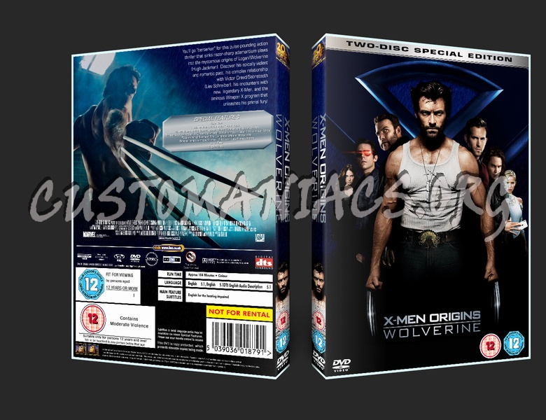 X Men Origins: Wolverine dvd cover