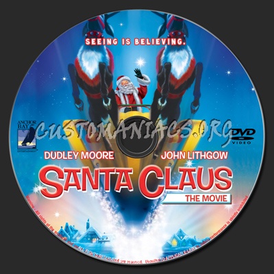Santa Claus : The Movie dvd label
