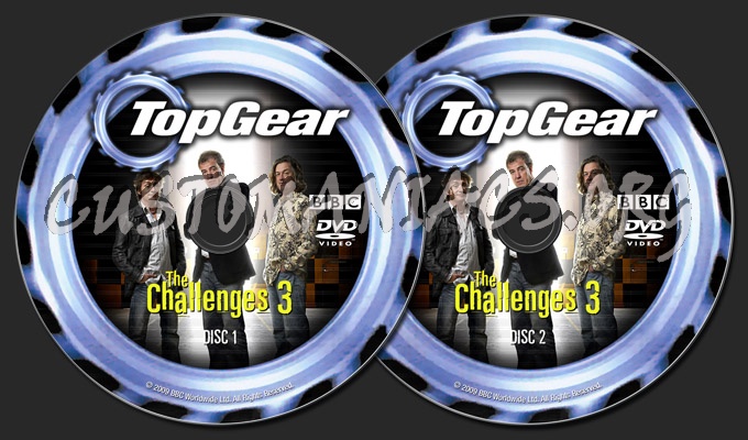 Top Gear The Challenges 3 dvd label